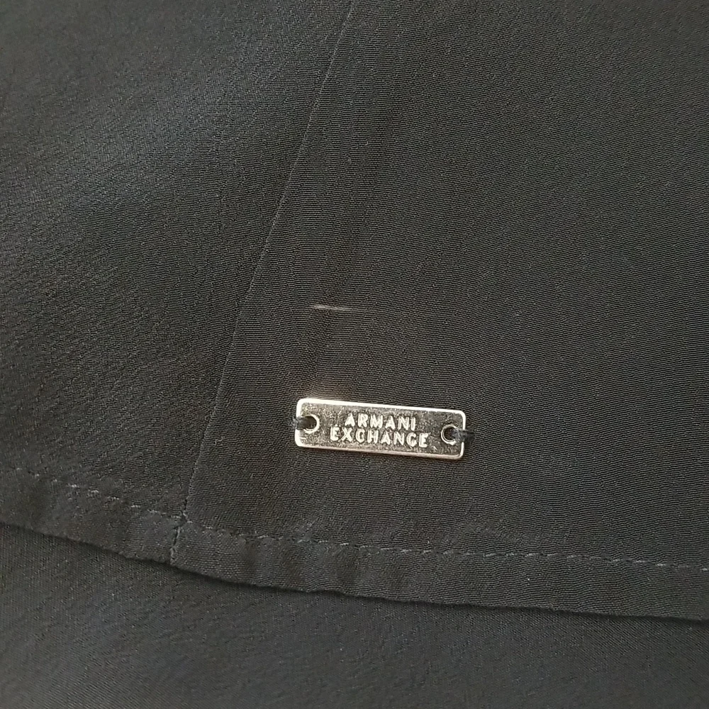 NWT A/X Armani Exchange Size XL Black Blouse - Picture 8 of 11